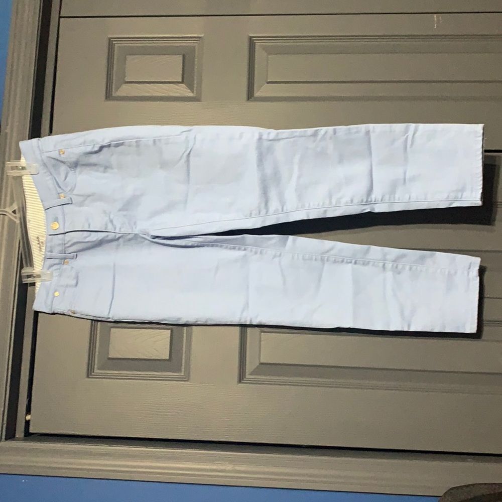 Talbots light blue slim ankle curvy pants A34
